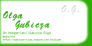 olga gubicza business card